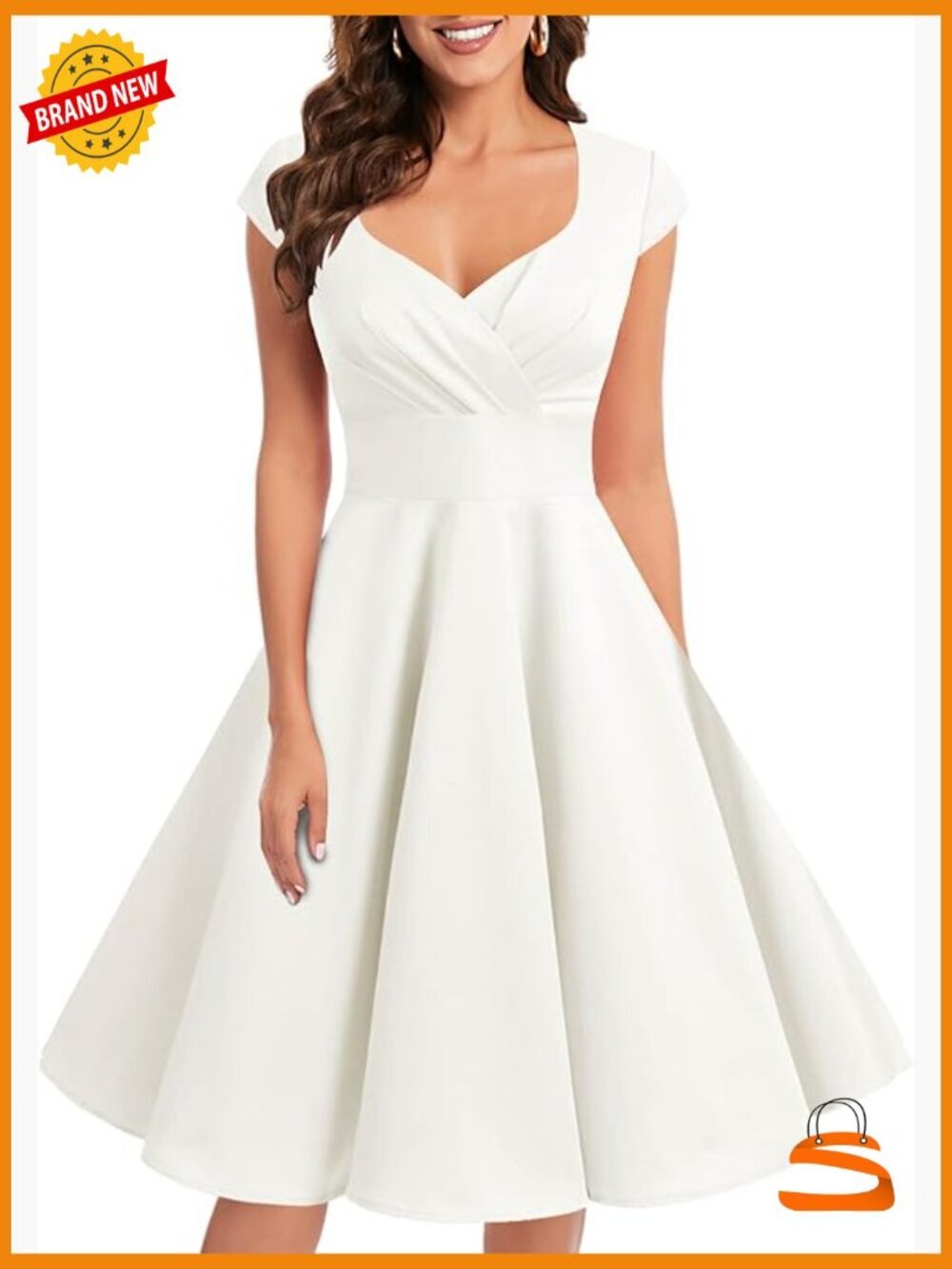 1950s Retro Swing Cocktail Dress Sweetheart Neckline A-line Knee Length